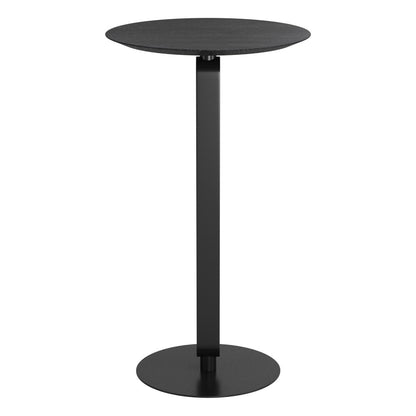 24" Black Wood Rounded Bar Table