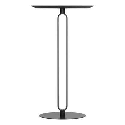 24" Black Wood Rounded Bar Table