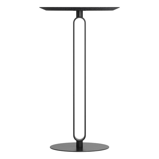 24" Black Wood Rounded Bar Table