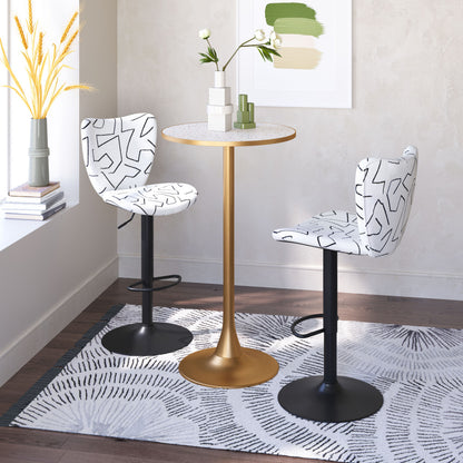 24" Brown Wood Rounded Bar Table