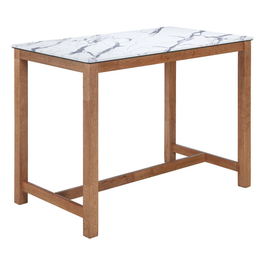White Solid Wood Bar Table