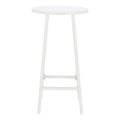 24" White Aluminum Rounded Bar Table