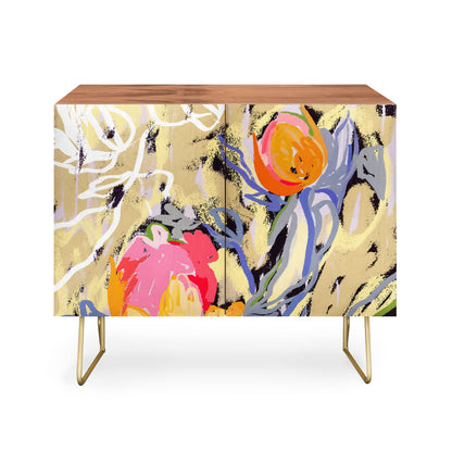 83 oranges blooms in the butter forest cabinet credenza