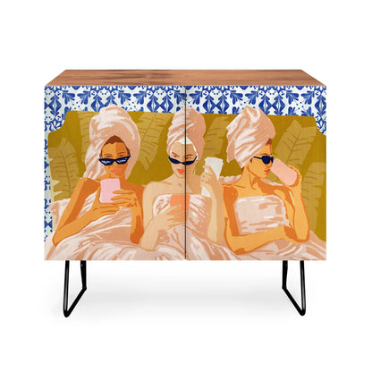 83 oranges ladies only club cabinet credenza