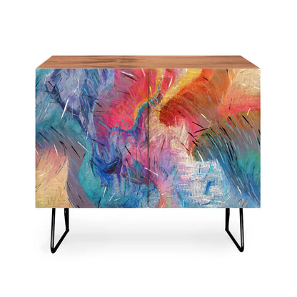 83 oranges soul driven abstraction cabinet credenza