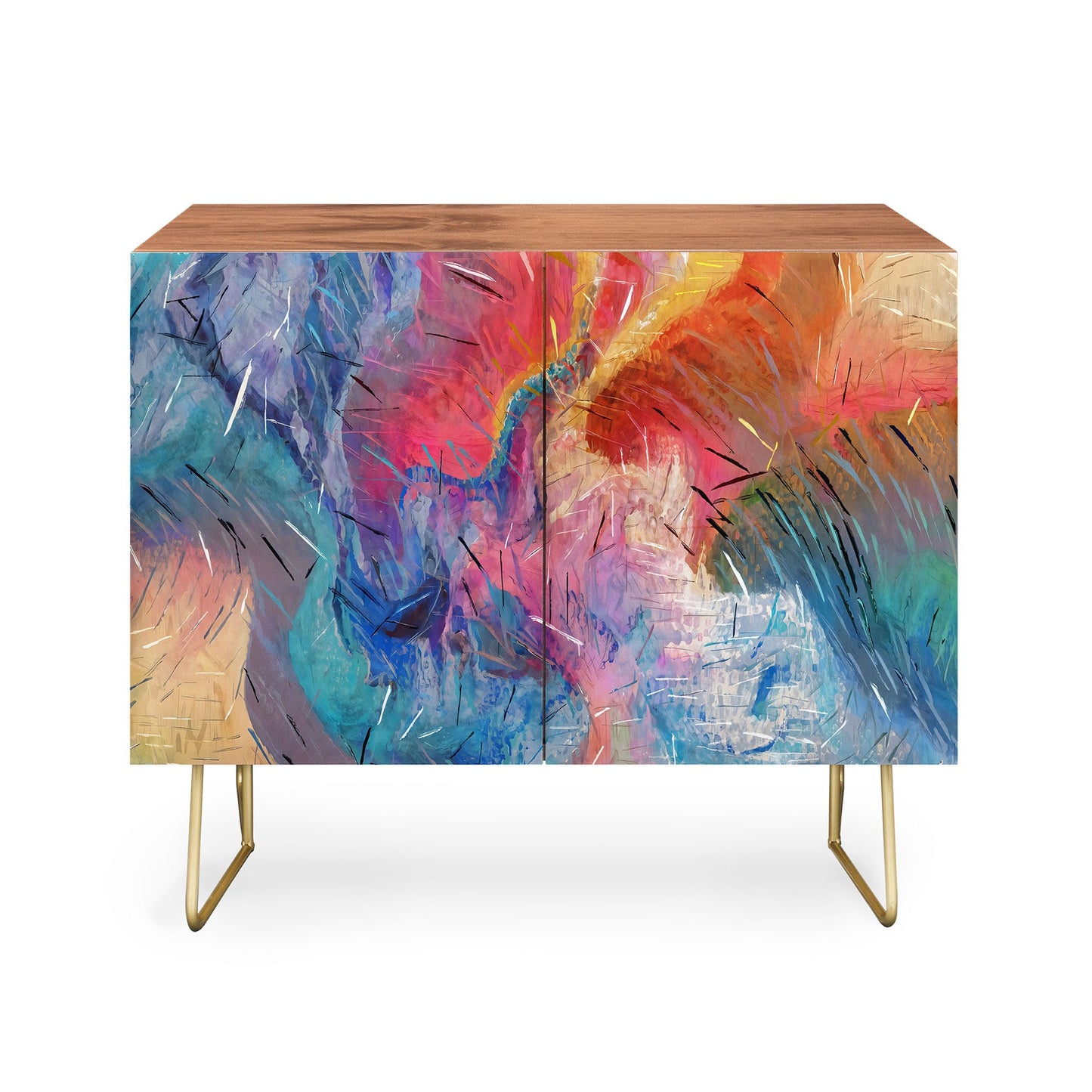 83 oranges soul driven abstraction cabinet credenza