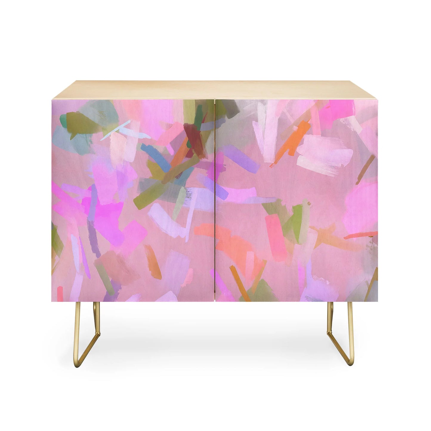 83 oranges whispers in pink cabinet credenza