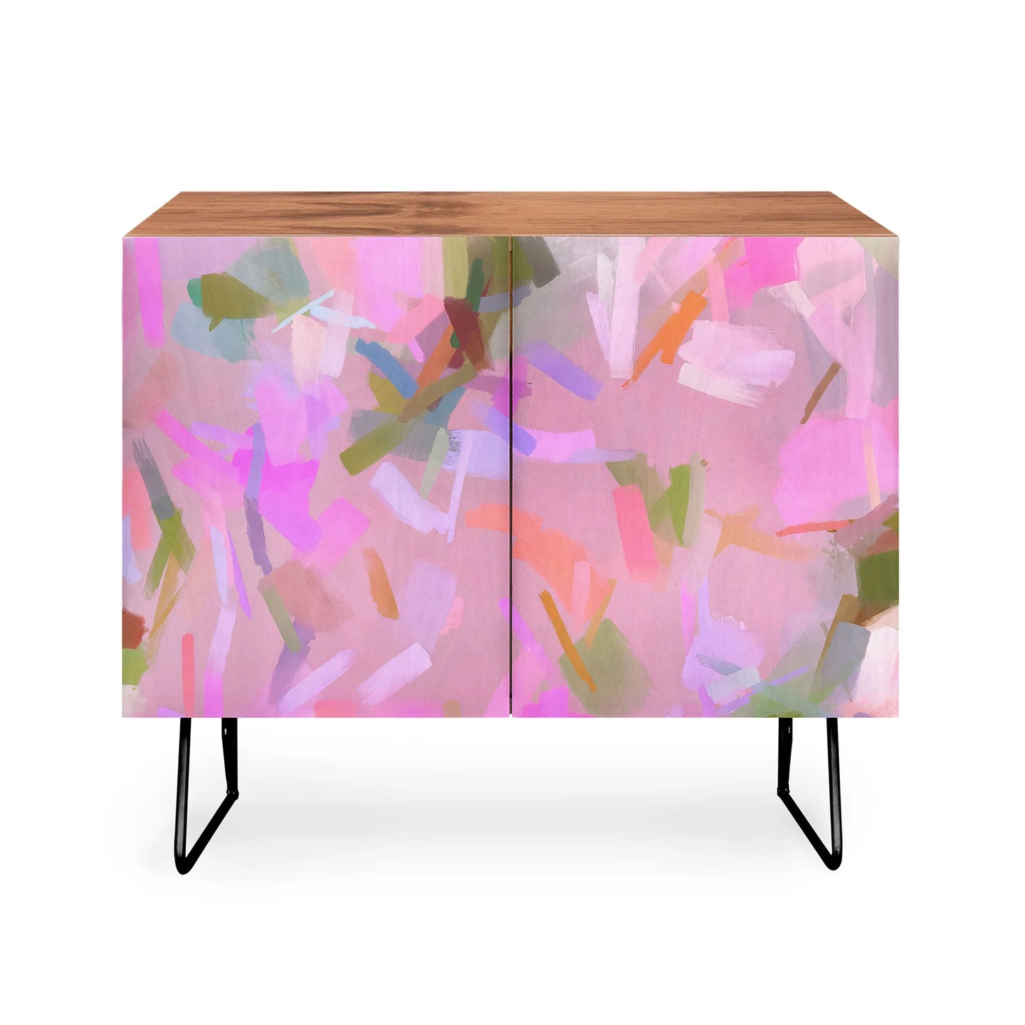 83 oranges whispers in pink cabinet credenza