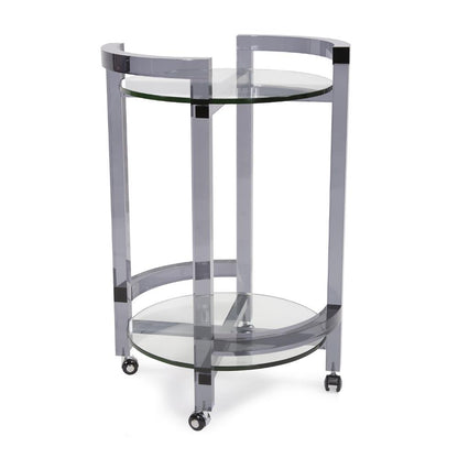 Smoked Acrylic Bar Cart