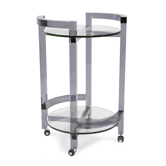 Smoked Acrylic Bar Cart