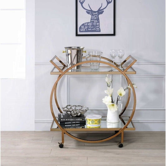 Elegant Traverse Serving Bar Cart