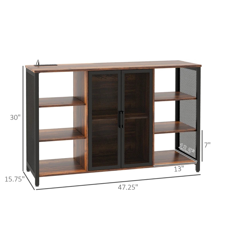 HOMCOM LED Wine Cabinet