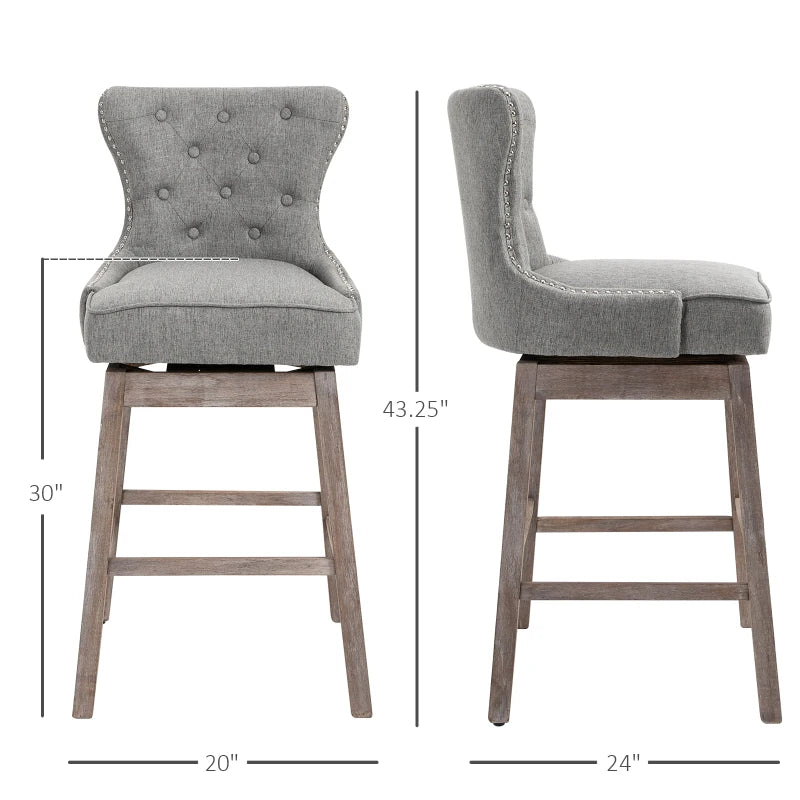 HOMCOM Upholstered Fabric Bar 