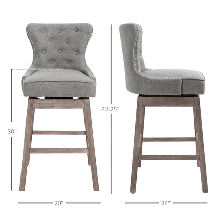 HOMCOM Upholstered Fabric Bar 