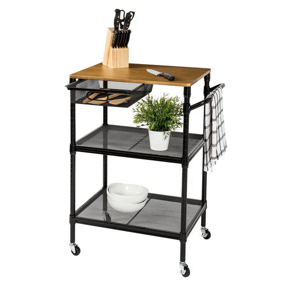 Honey Can Do Rolling Versatile Kitchen Bar Cart