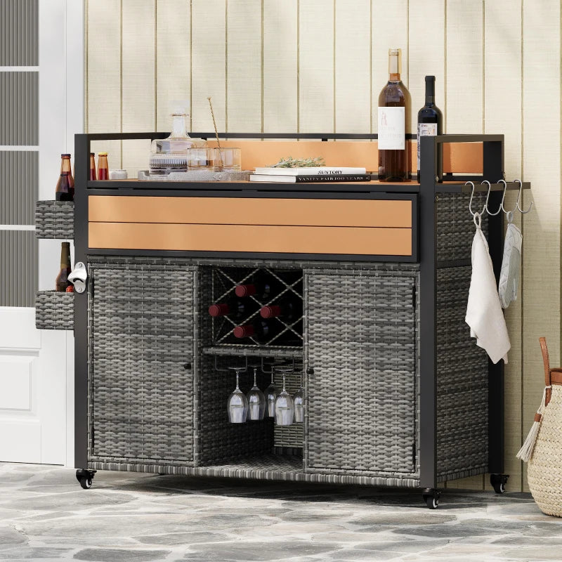 Outdoor Grill Cart with Extended Table Top