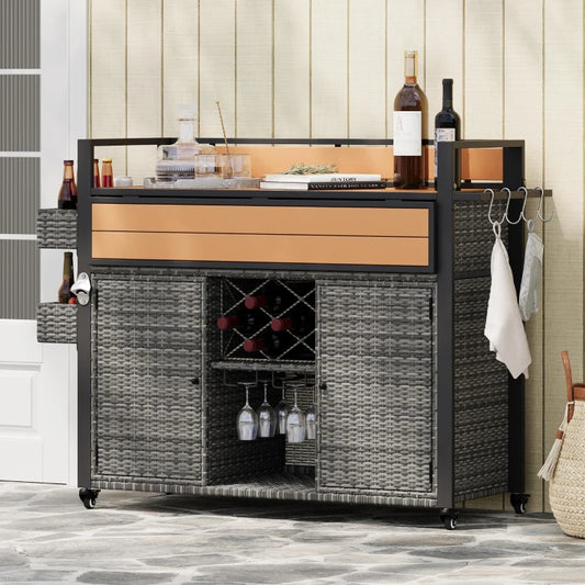 Outdoor Grill Cart with Extended Table Top