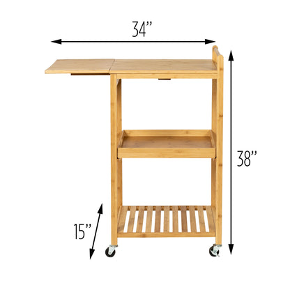 Honey Can Do Multipurpose Bamboo Kitchen Cart