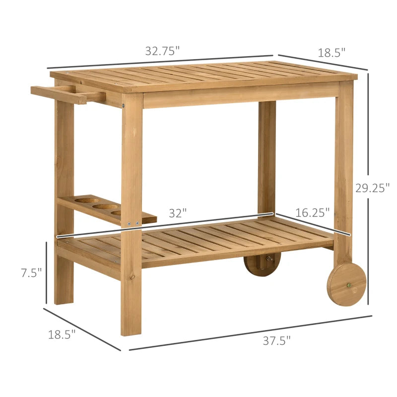 Outsunny Outdoor Bar Cart