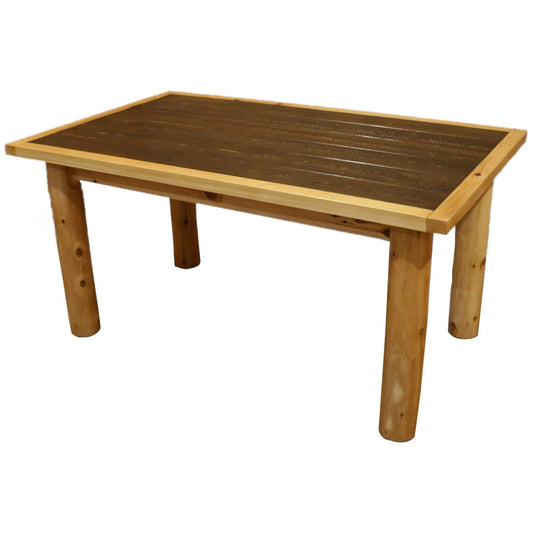 White Cedar Log Mountain Family Dining Table