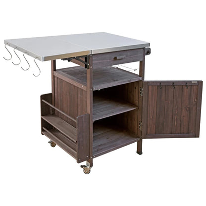 Outdoor Grill Cart with Stainless Steel Top