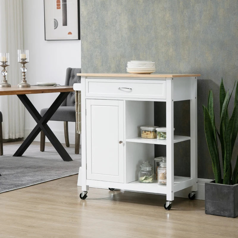 HOMCOM Kitchen Island Cart