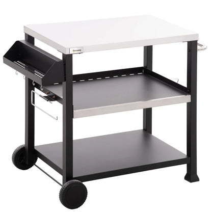 Outsunny 3-Shelf Outdoor Grill Cart Table
