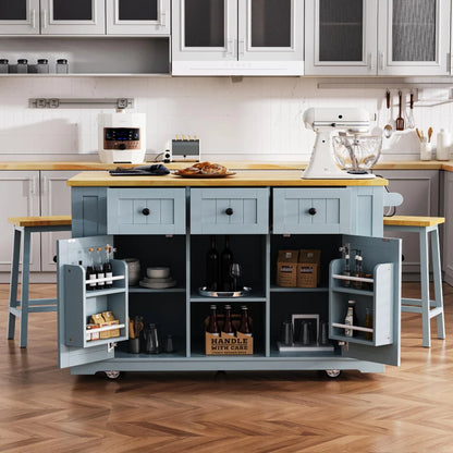 Kitchen Island with Internal Racks