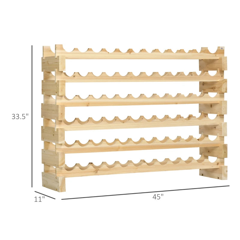 HOMCOM Stackable Wine Rack, Modular Storage