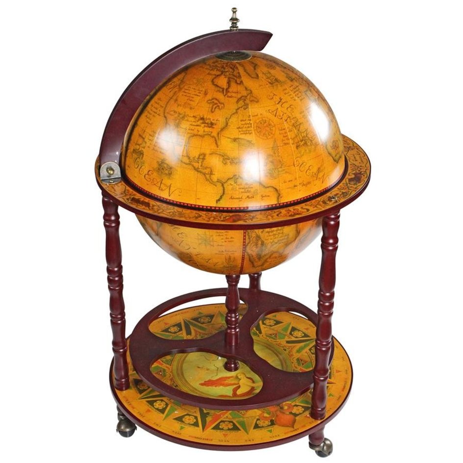 Sixteenth-Century Italian Replica Globe Bar Cabinet