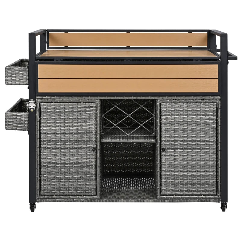 Outdoor Grill Cart with Extended Table Top