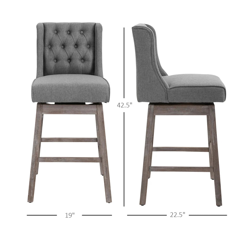 HOMCOM Bar Height Bar Stools Set