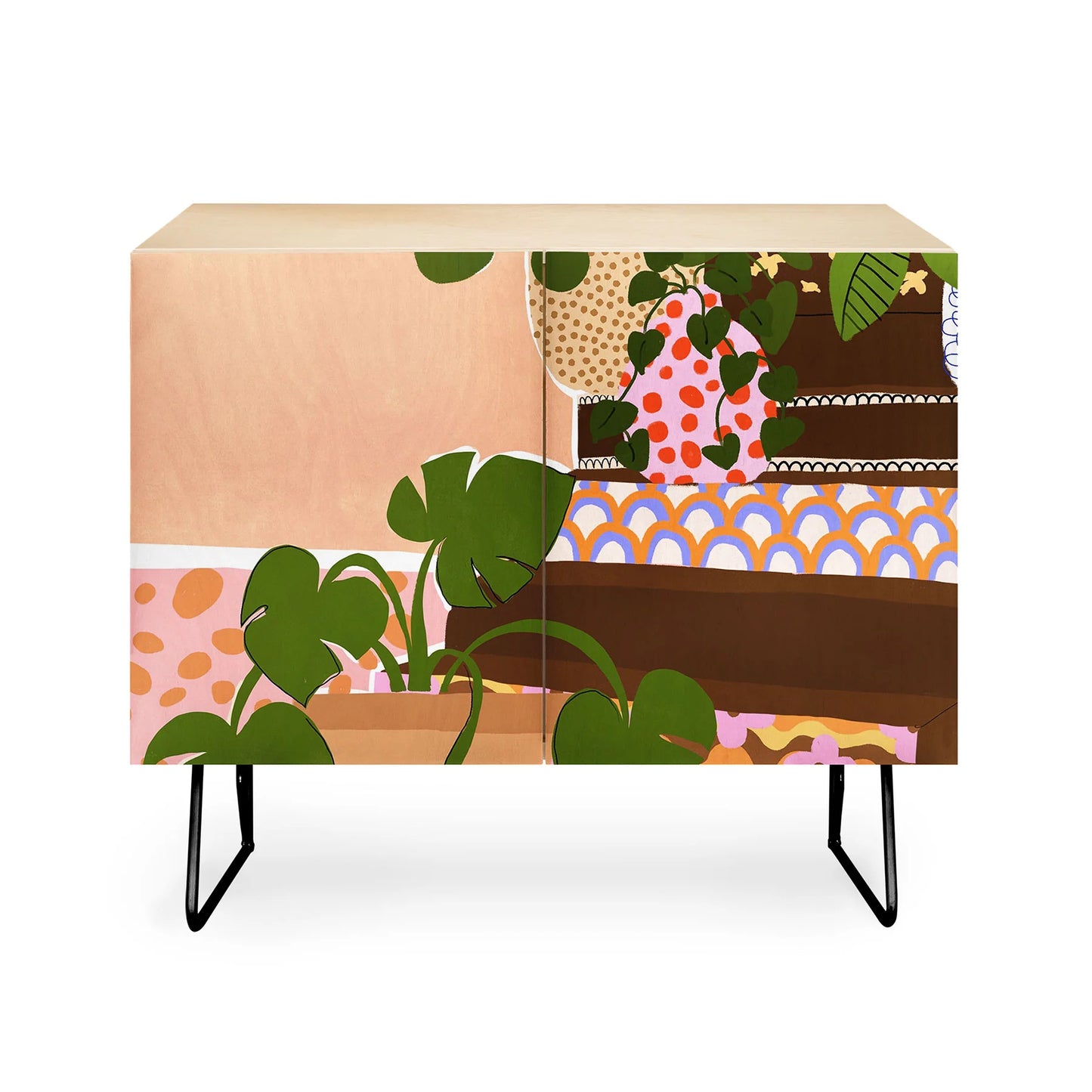 Alja horvat bohemian stairs cabinet credenza