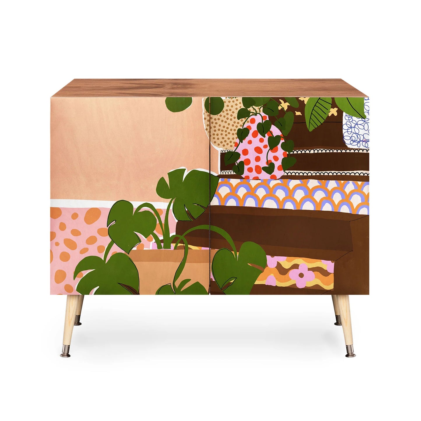 Alja horvat bohemian stairs cabinet credenza