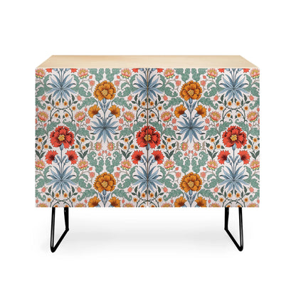 Avenie morris inspired carnation iii credenza cabinet