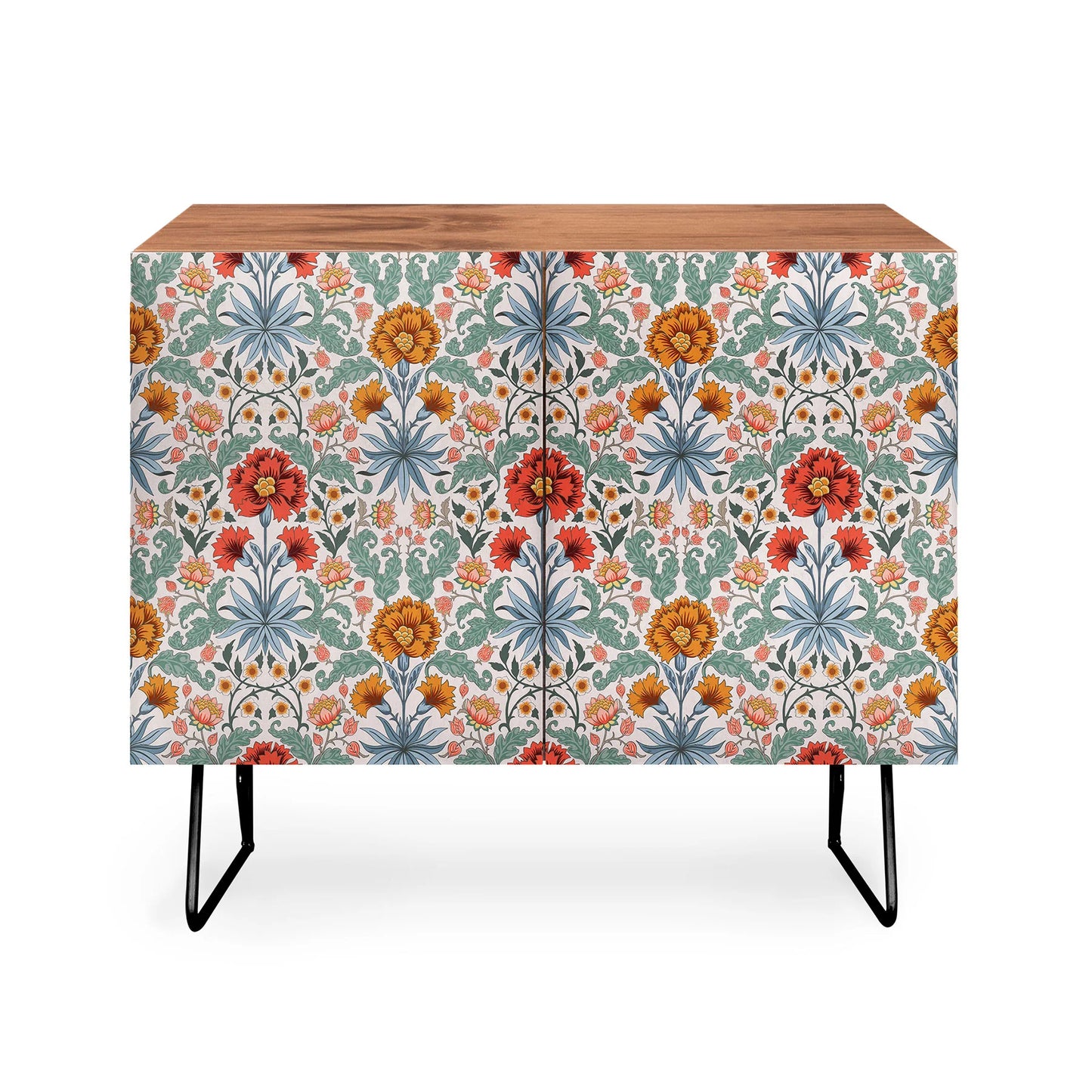 Avenie morris inspired carnation iii credenza cabinet