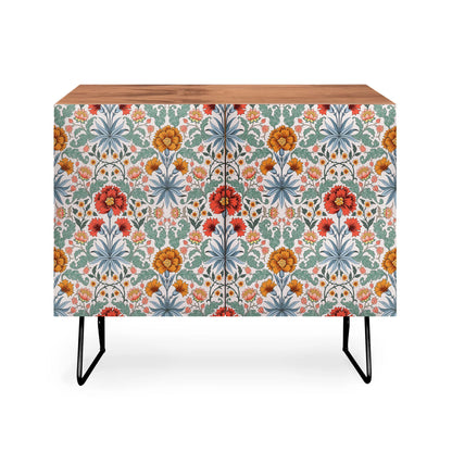 Avenie morris inspired carnation iii credenza cabinet