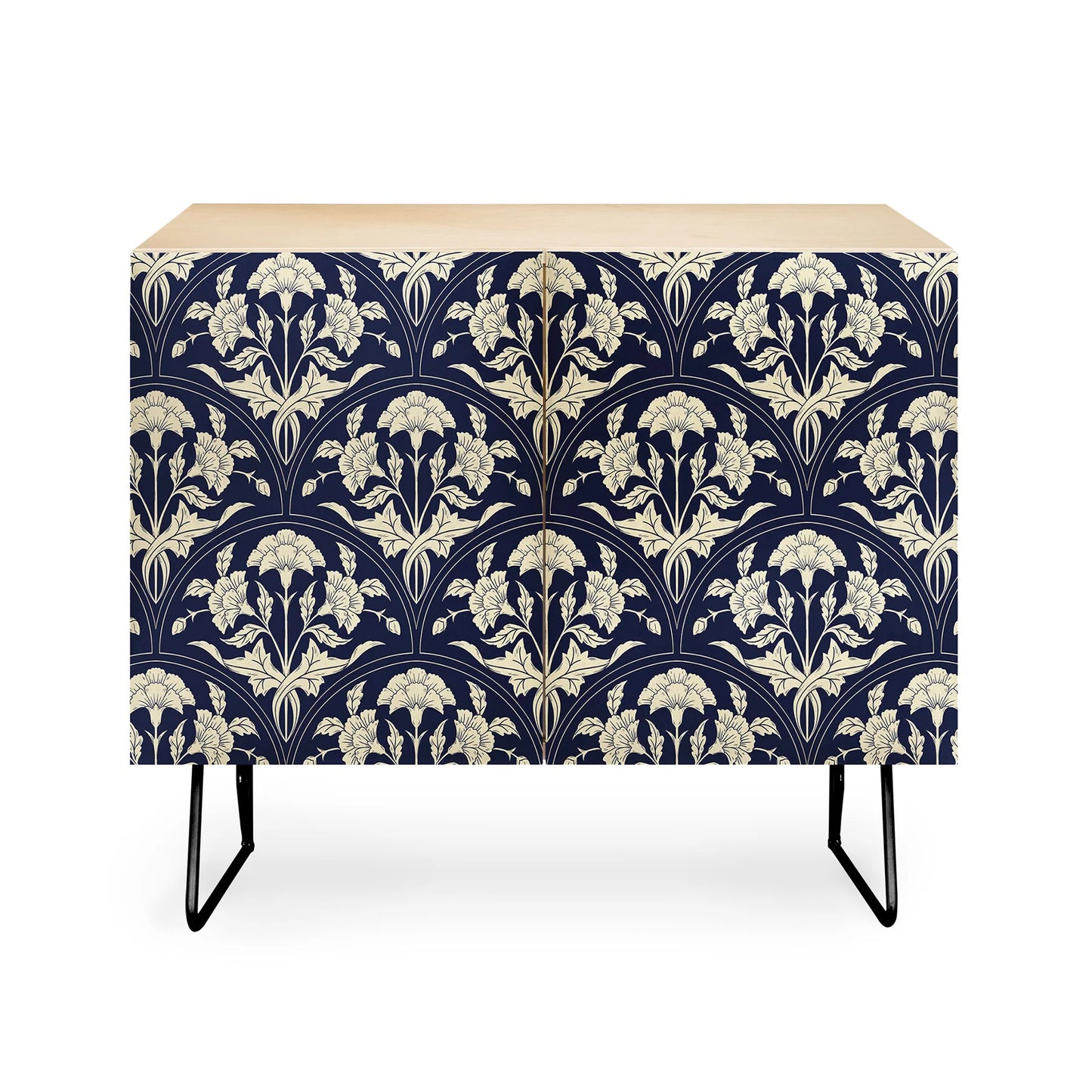 Avenie victorian botanical cornflower cabinet credenza