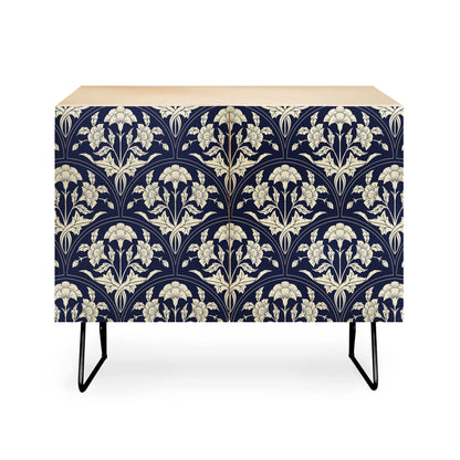 Avenie victorian botanical cornflower cabinet credenza