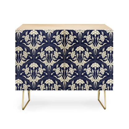 Avenie victorian botanical cornflower cabinet credenza