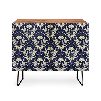 Avenie victorian botanical cornflower cabinet credenza