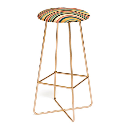 Wavy retro stripes stool