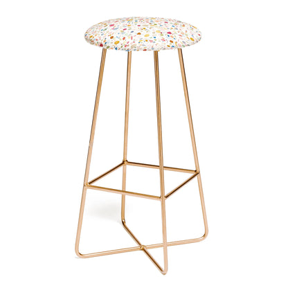 Terrazzo speckled confetti texture stool