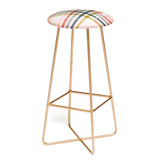 Modern pastel grid stool