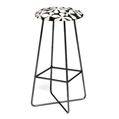 Midnight bohemian floral stool