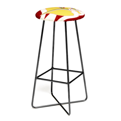 Pelicans of the burgundy sky stool