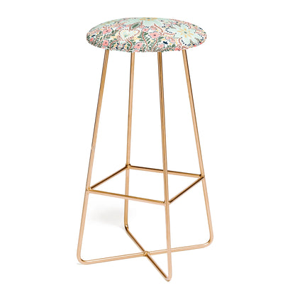 Sophisticated floral motif stool