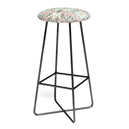 Sophisticated floral motif stool