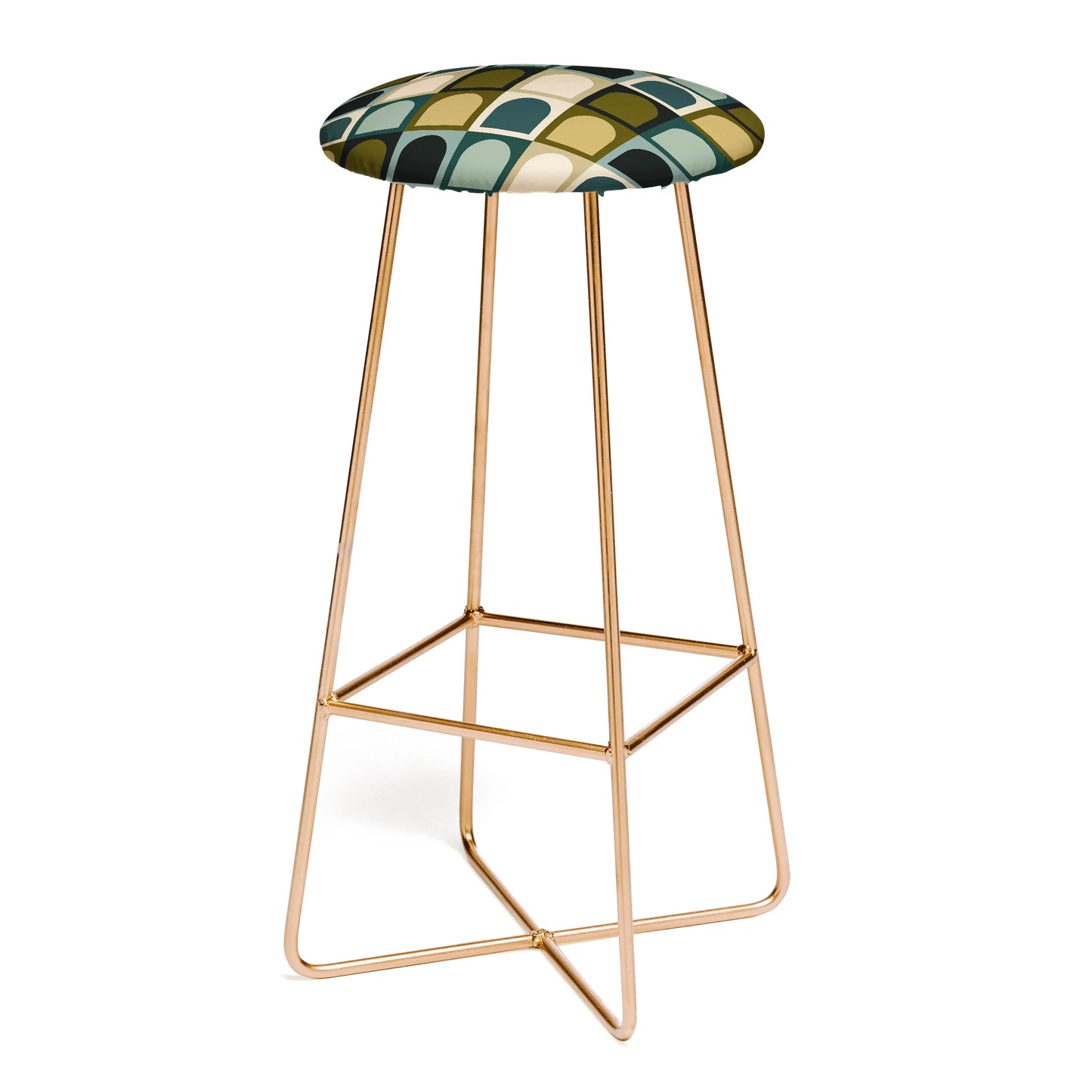 Checker arches pastel tones I & II stool