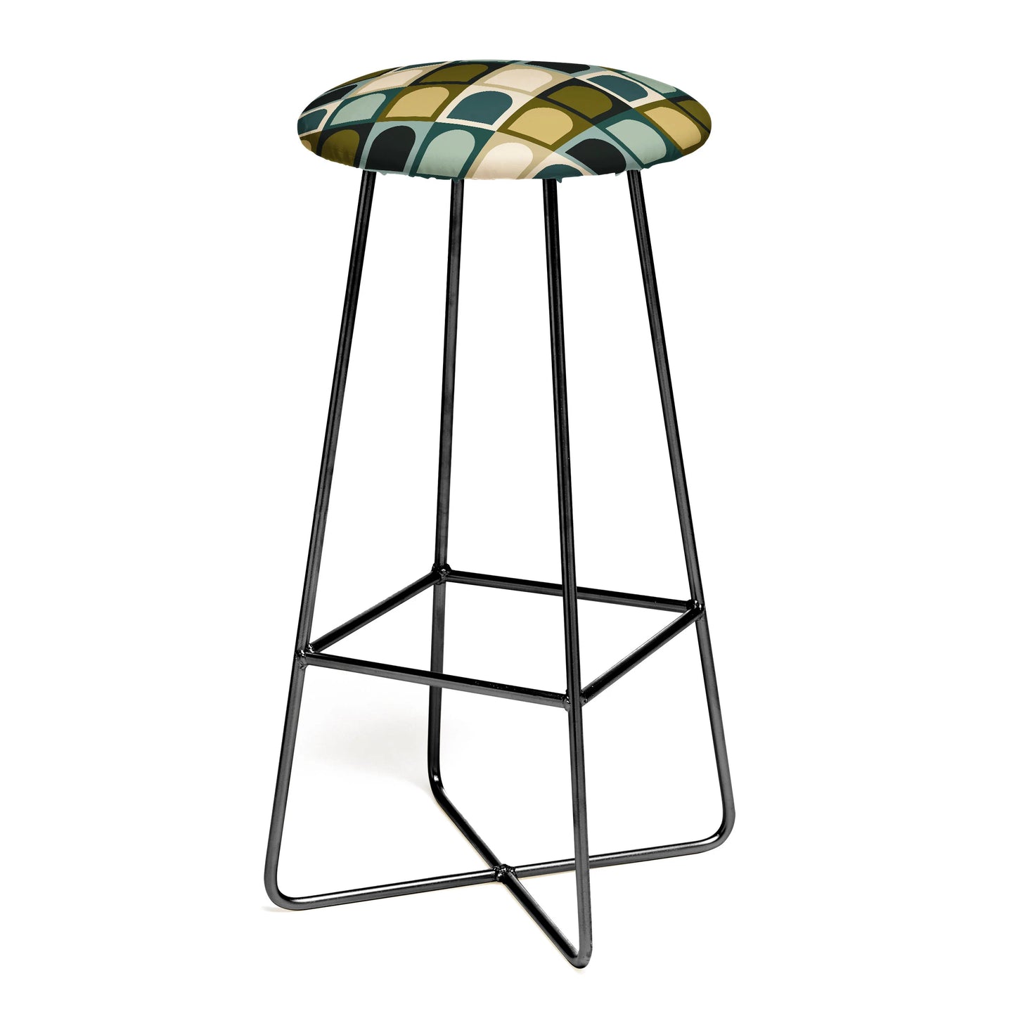 Checker arches pastel tones I & II stool